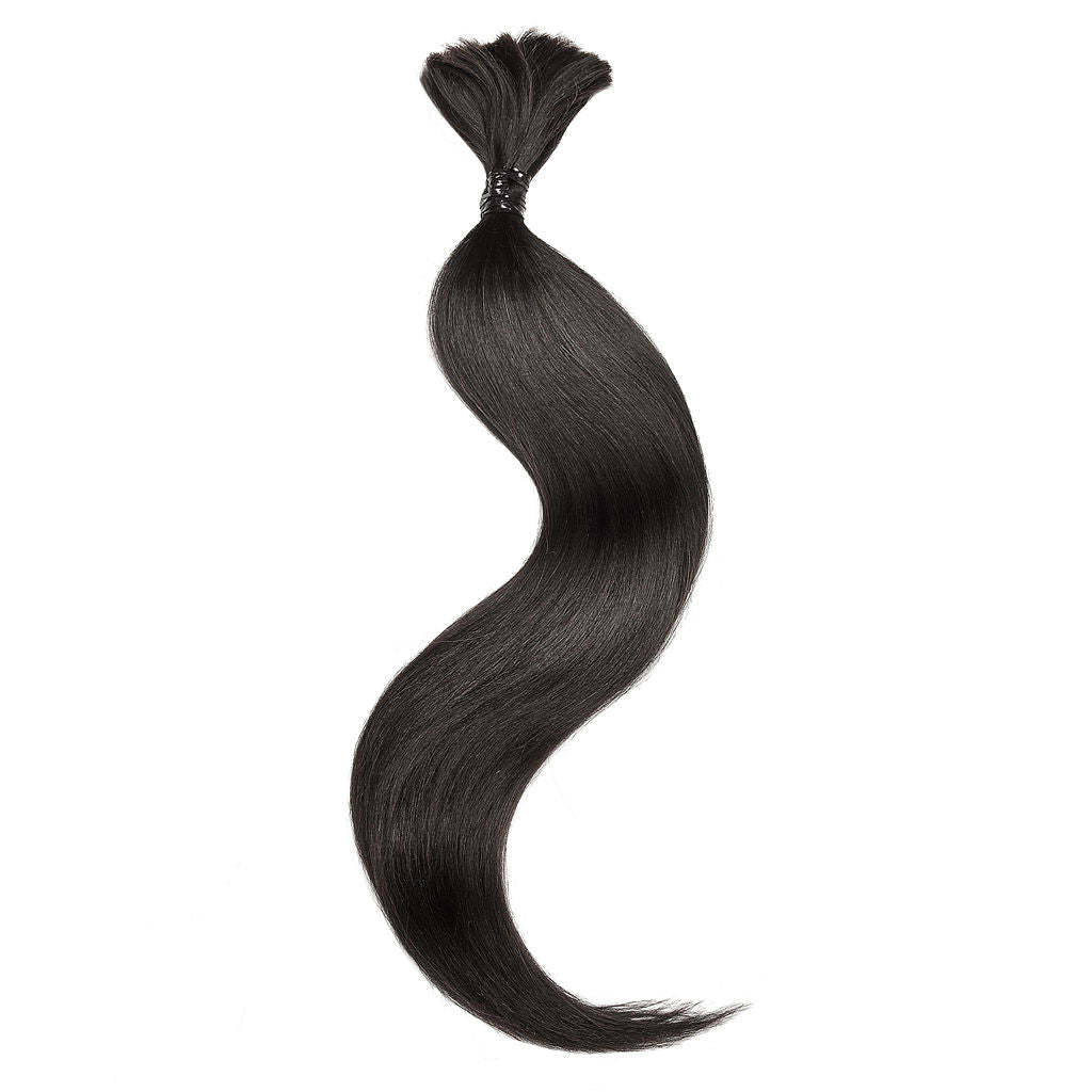 Dio Sleek Bundle featuring silky straight hair extensions, offering a smooth, sleek texture ideal for polished, versatile hairstyles with a natural finish.
